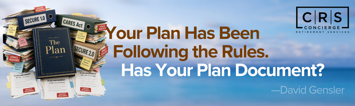 Your Plan Has Been Following the Riles. Has Your Plan Document?